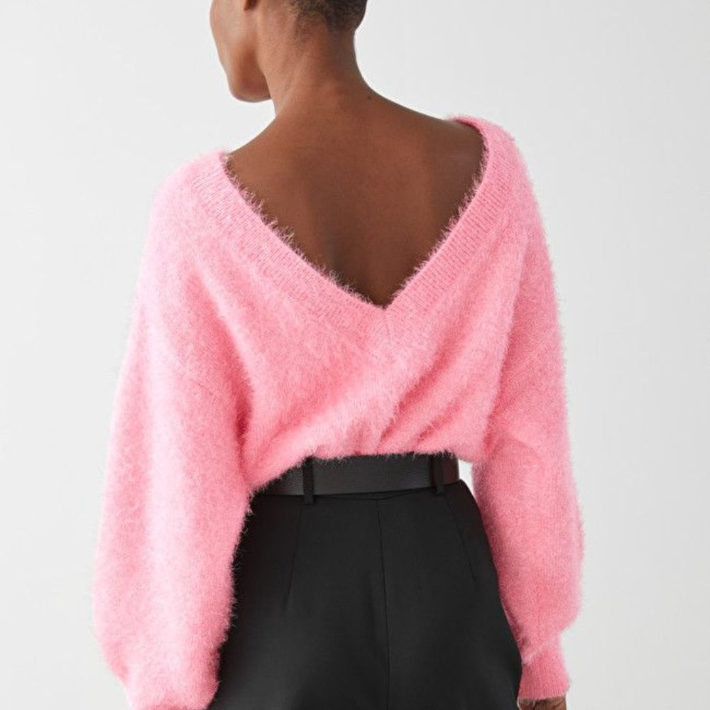 NWT & Other Stories Fuzzy Pink Sweater